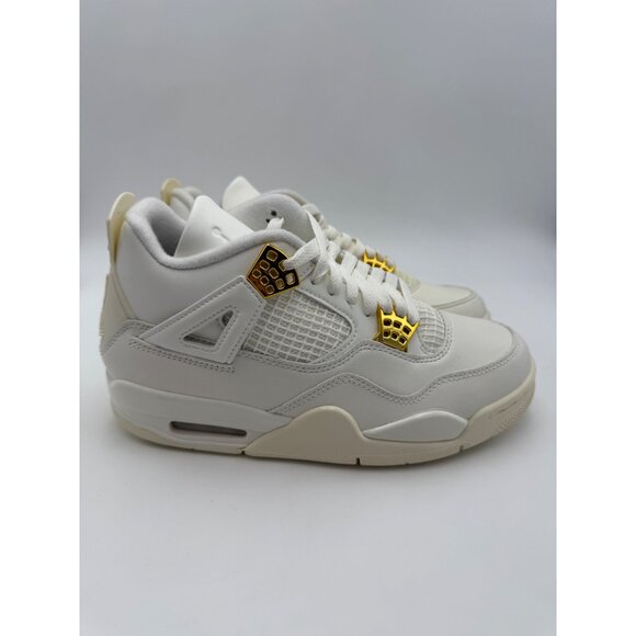Size 7 - Air Jordan 4 Retro Metallic Gold (Women's) - Picture 1 of 10